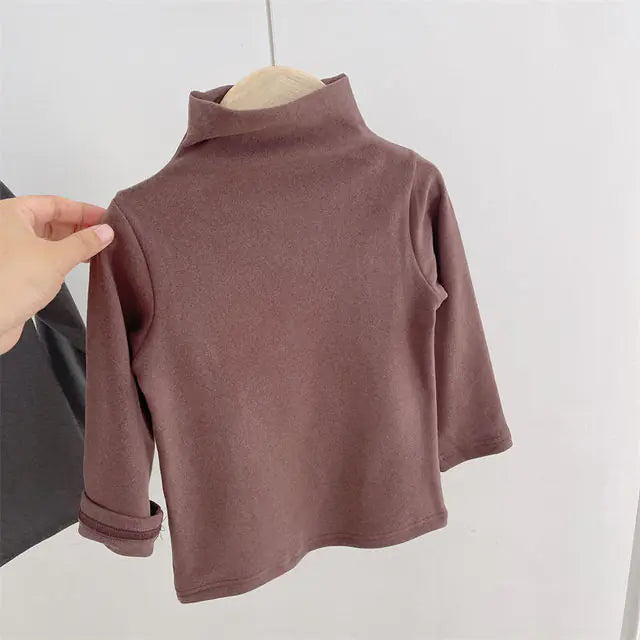 Pojkar Flickor T-shirts Barn Toppar Turtleneck